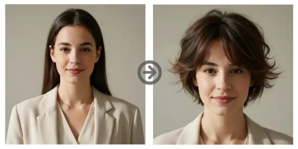 Layered Short Hair with Elevated Layers and Side Fringe