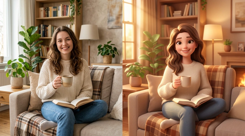 Style film d'animation familial