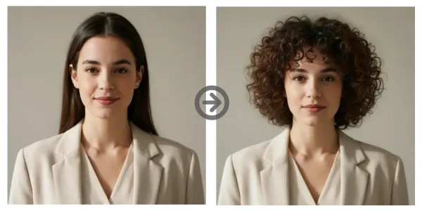 Short Curly Hair with Defined Curls Natural Volume and Subtle Shine