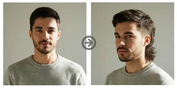 Modern Mullet with Short Sides Voluminous Crown and Longer Textured Nape
