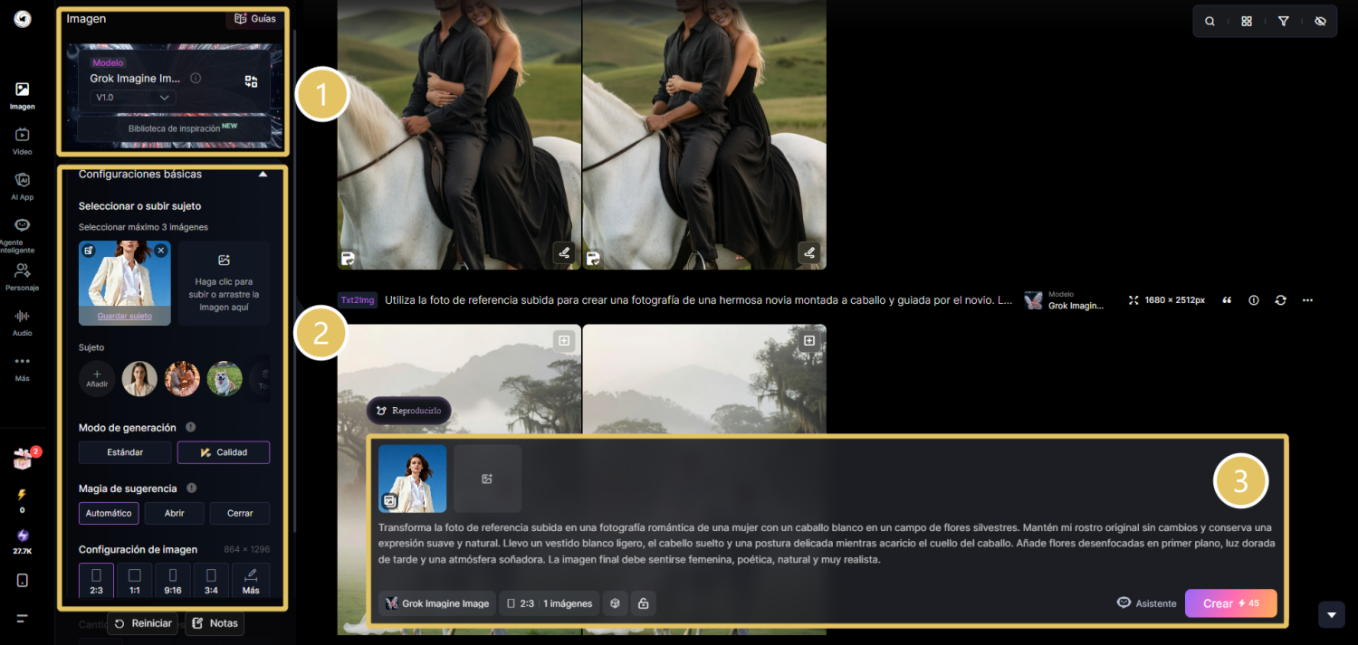 Pasos completa para generar fotos con caballo por IA