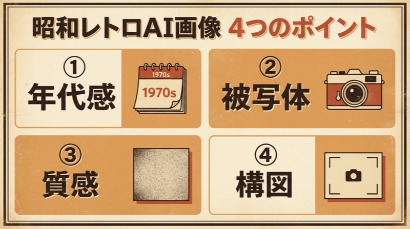 昭和レトロなAI画像4つのポイント