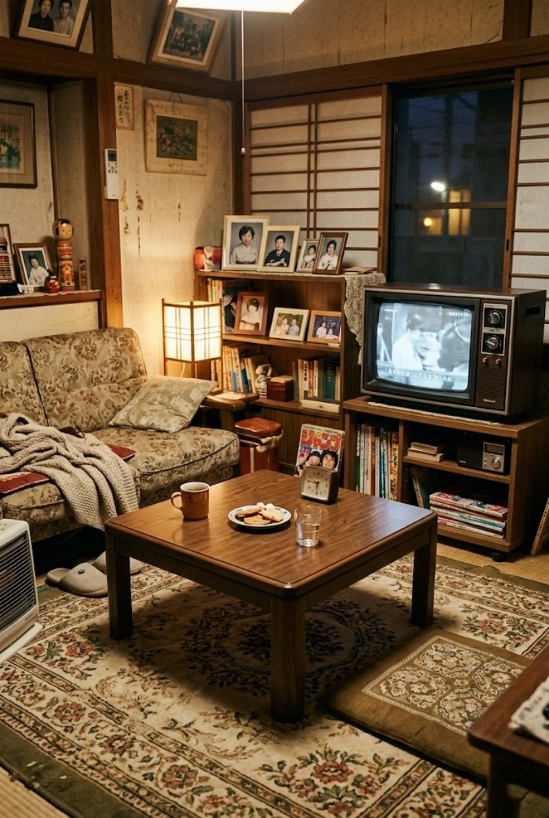 昭和の茶の間とブラウン管テレビ