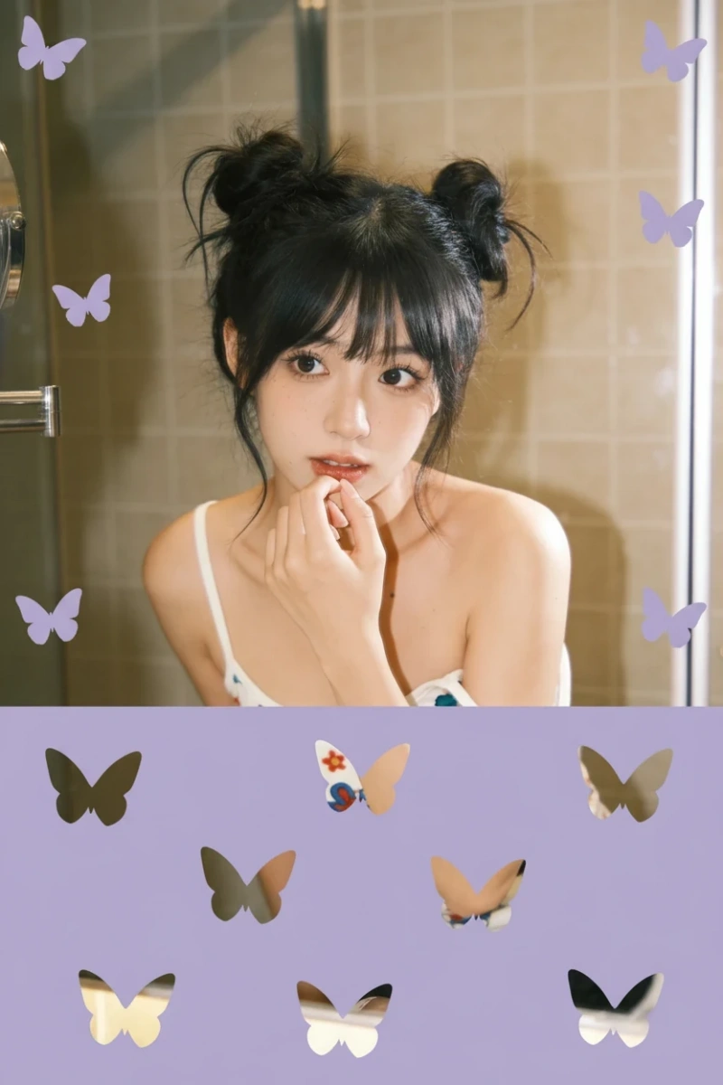 穴あけパンチ加工 蝶々