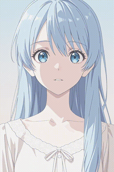 深呼吸してふわっとほほ笑む うごイラ