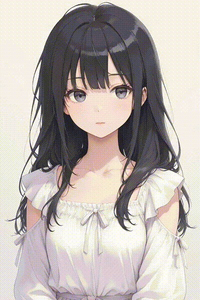照れながら振り向く うごイラ
