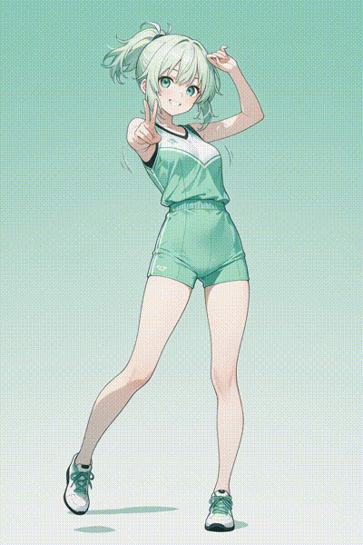 勝ちポーズ・やったーうごイラ