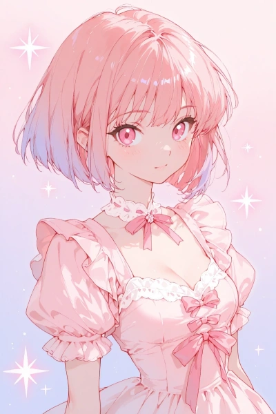 ウィンク＋指ハート イラスト