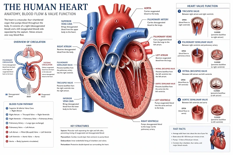 Heart Cross-section Diagram Educational Material with GPT Image 2
