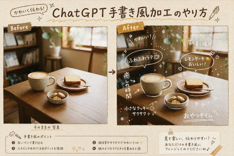 chatgpt 手書き風 加工