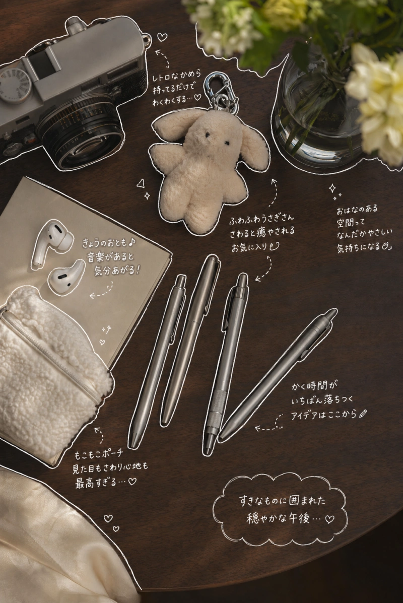 小物写真 手書き風加工
