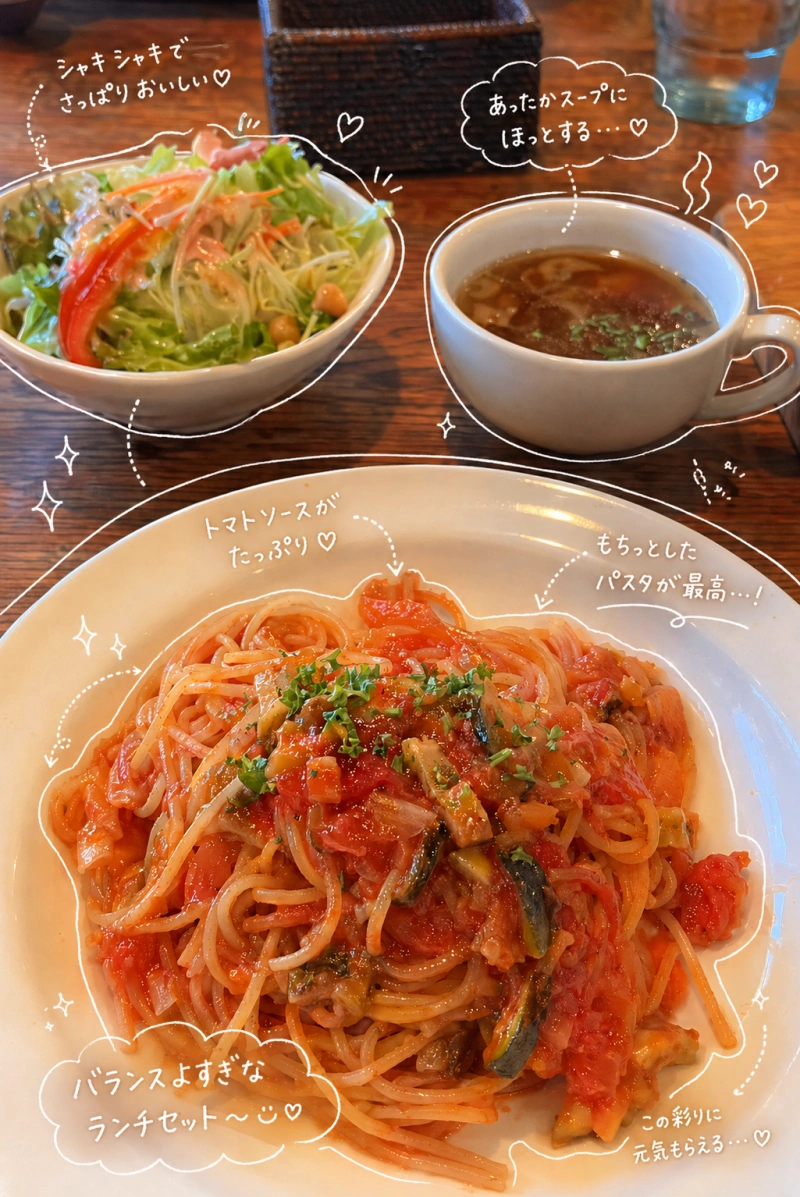 食べ物写真 手書き風加工