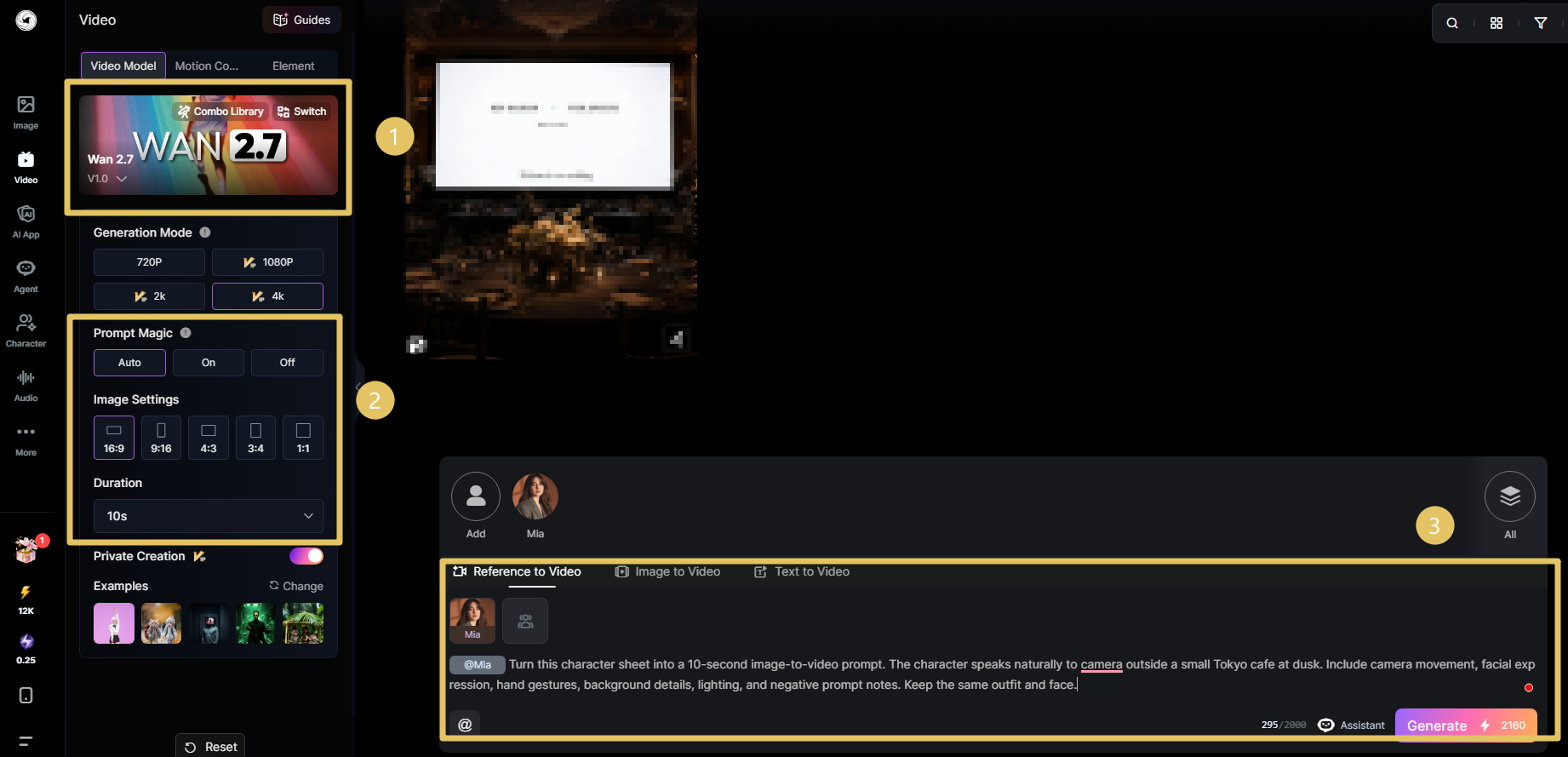 Generate the Clip with Wan 2.7