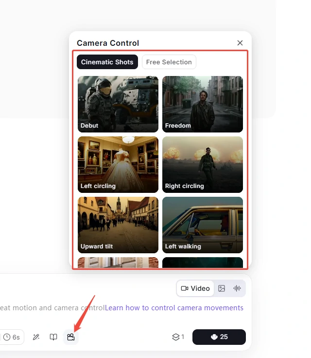 MiniMax AI Camera Control