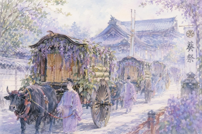 朝もやのやわらかな葵祭