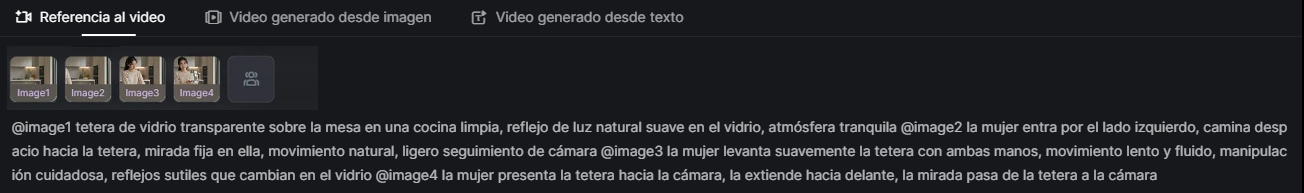 Subir imágenes recortadas y modo Referencia a video