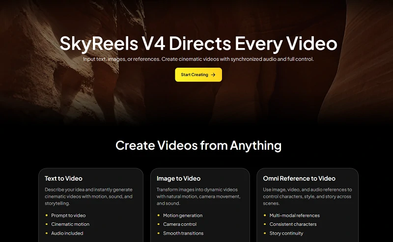 SkyReels V4 Homepage
