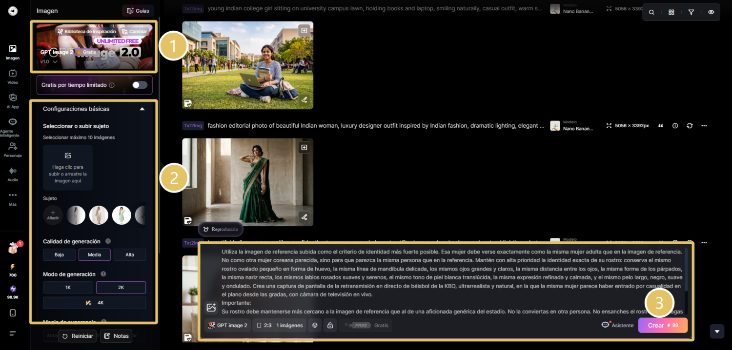 pasos para editar fotos de béisbol con IA