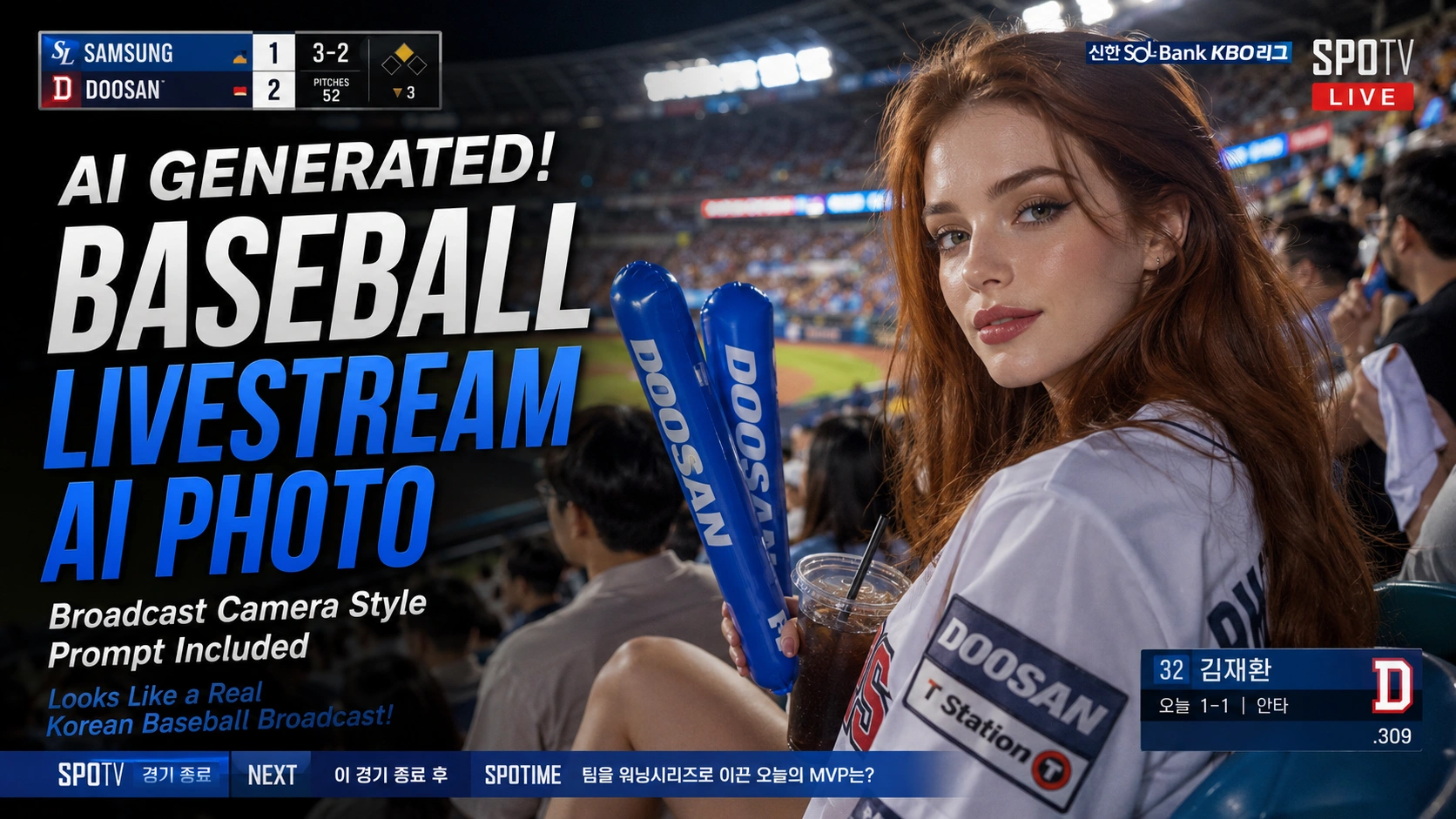 Baseball broadcast AI photo example