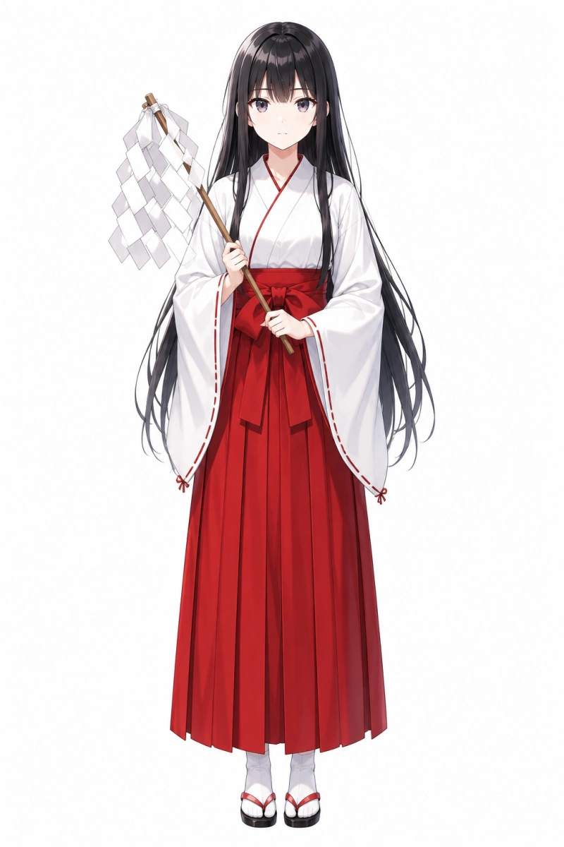 清らかな和風巫女キャラ