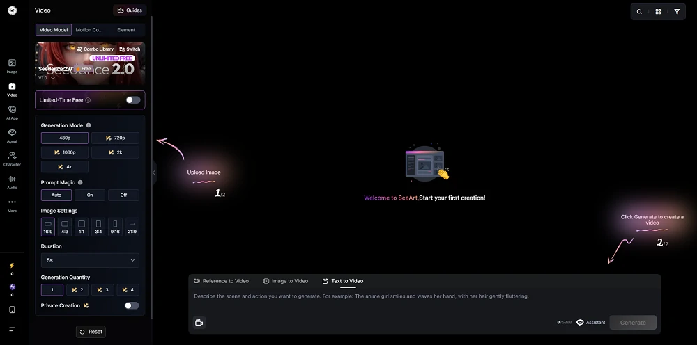 SeaArt AI Video Generator