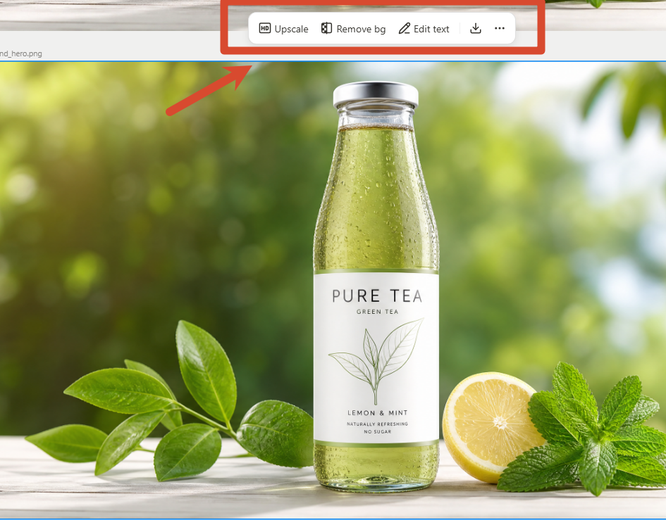 Manus AI Product Image With Upscale Remove Background and Edit Text Tools