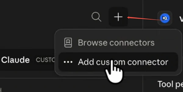 Select Add Custom Connector