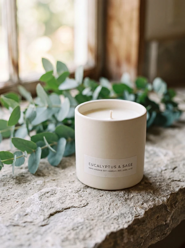 AI matte cream candle jar