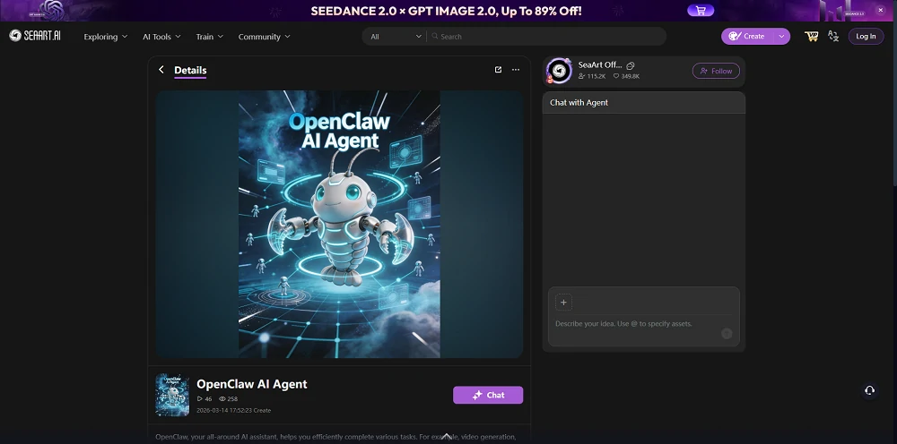 SeaArt Openclaw AI Agent