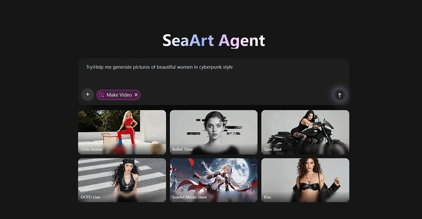 SeaArt AI agent for video creation