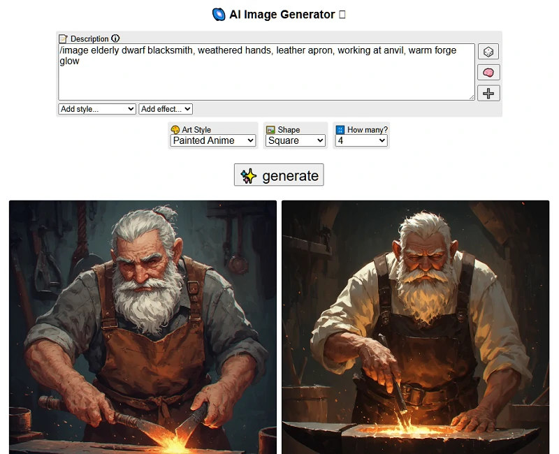 Generate Image on Perchance AI
