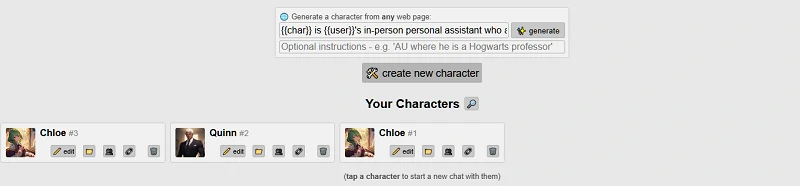 Perchance AI Character Generator