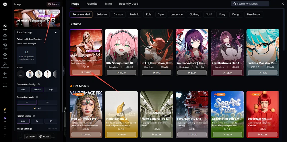 Select the model