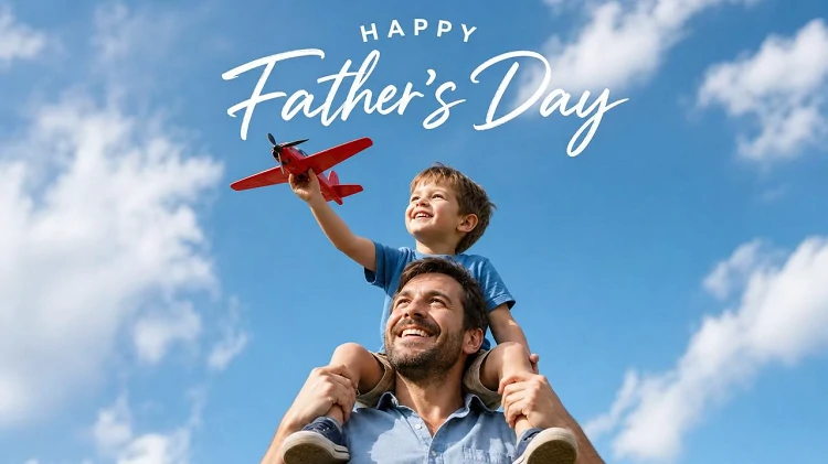 Happy Father's Day Card-Sky High with Dad