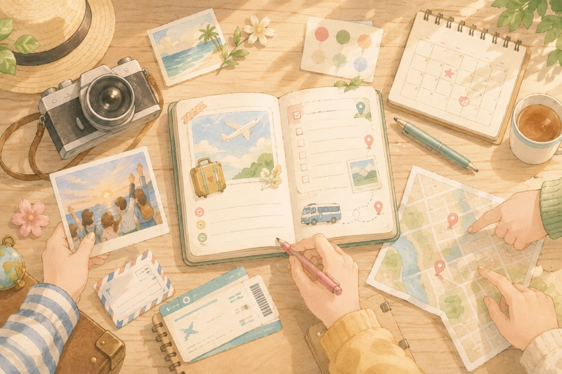 旅のしおりテンプレートが便利