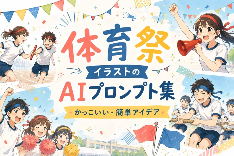 体育祭イラストのAIプロンプト集│かっこいい・簡単アイデア