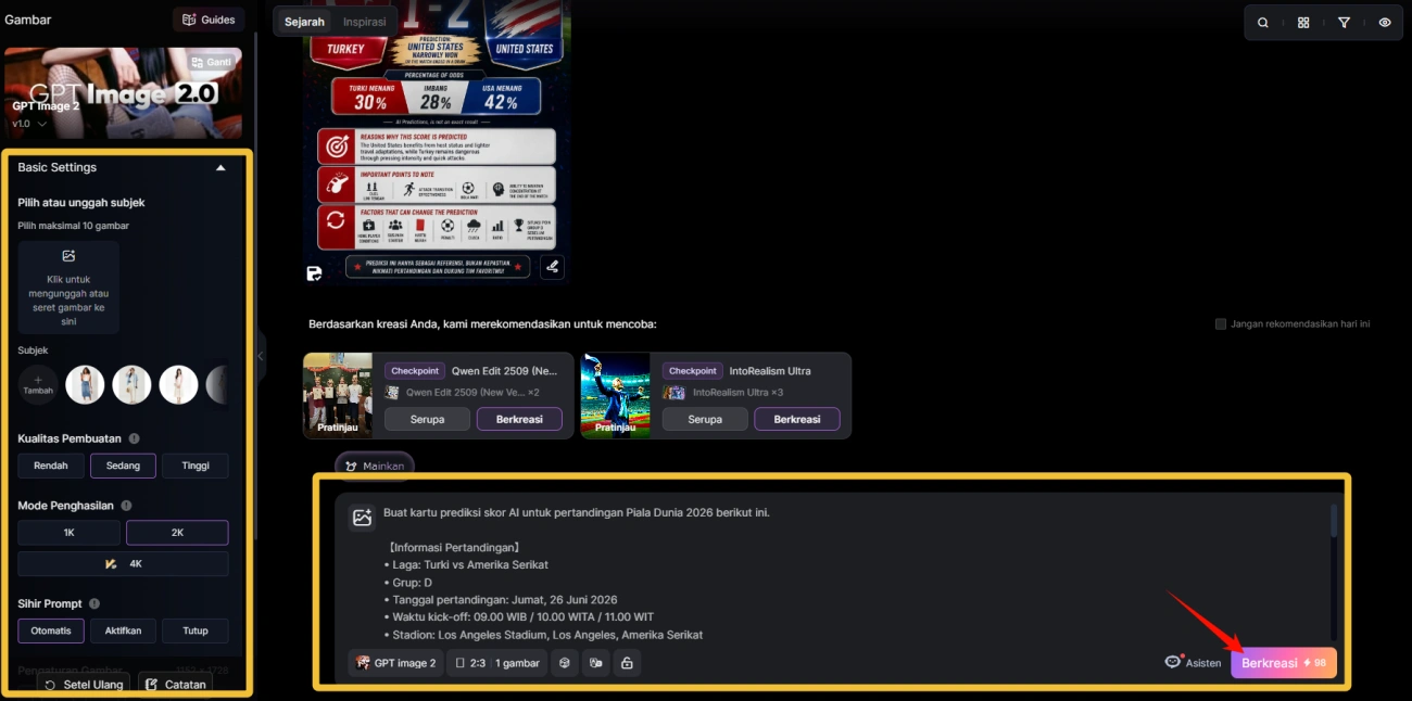 Mengubah Hasil Prediksi Menjadi Kartu Prediksi Skor dengan SeaArt AI
