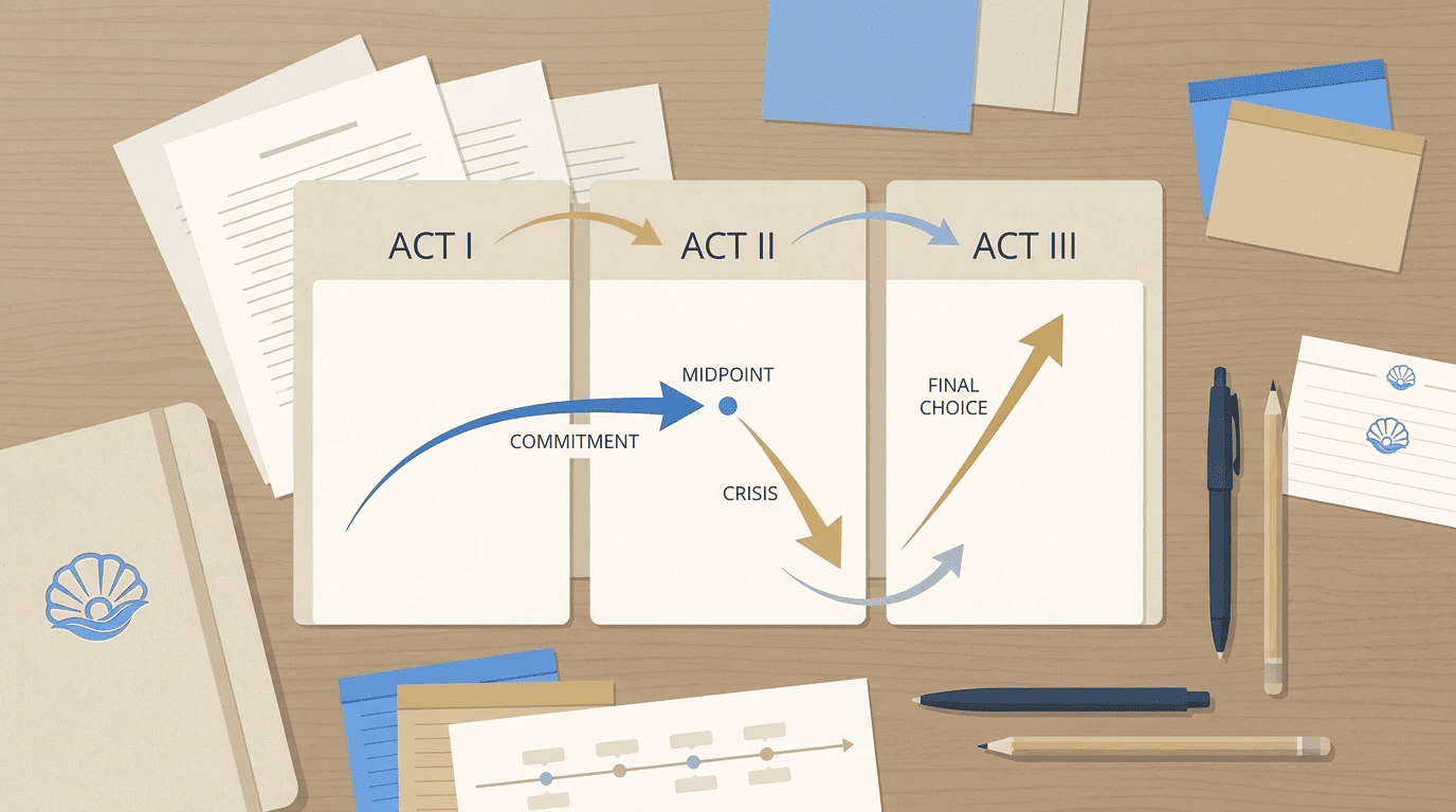 Three-Act Structure Template for Novel Writers | SeaBell