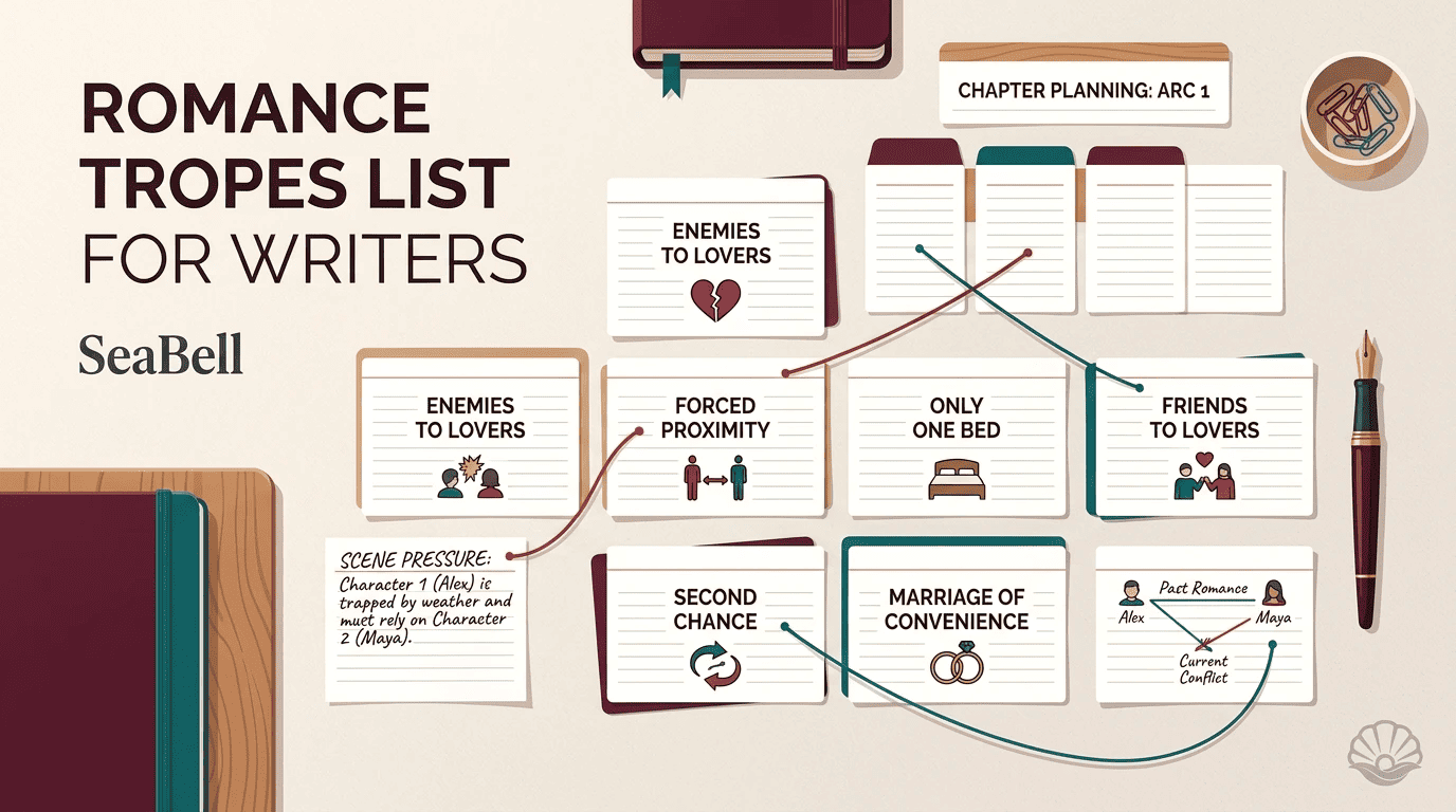 Romance Tropes List for Writers: 25 Story Engines | SeaBell