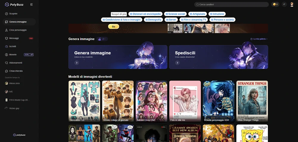 Generatore di immagini PolyBuzz AI
