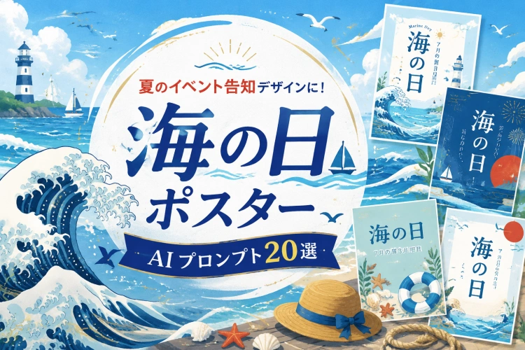 海の日ポスターAIプロンプト20選｜夏のイベント告知デザイン