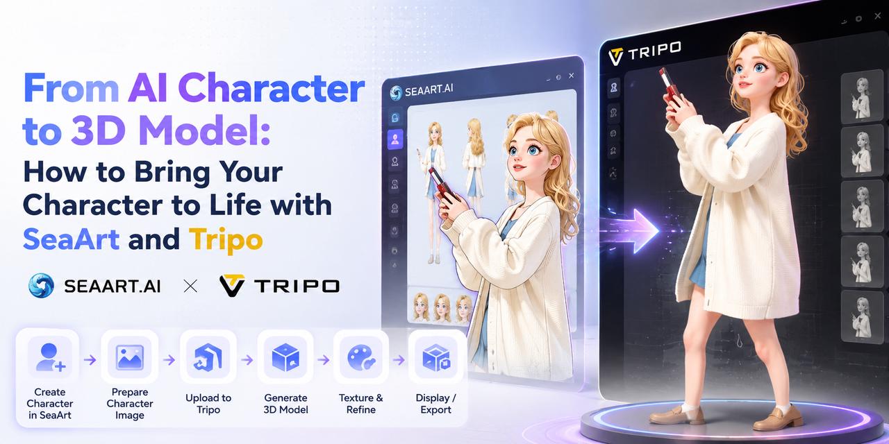 From AI Character to 3D Model: How to Bring Your Character to Life with SeaArt and Tripo