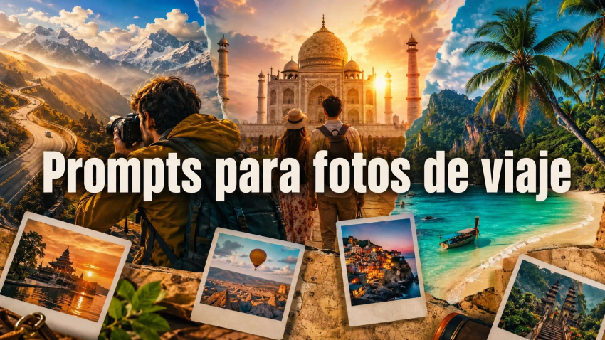 35 prompts para fotos de viaje con IA: retratos y paisajes