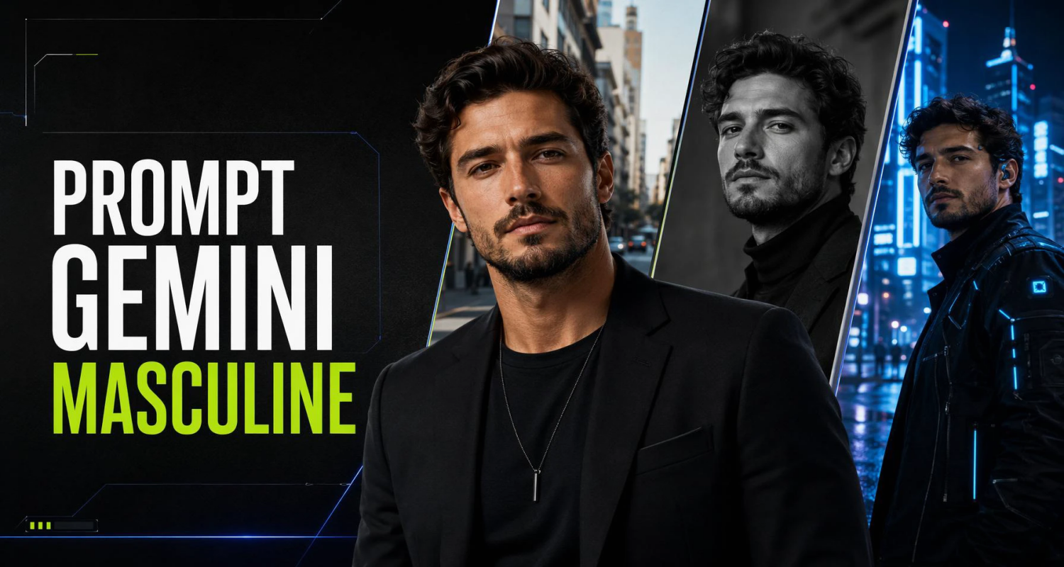 30 Prompts Gemini Masculino para Criar Imagens com IA