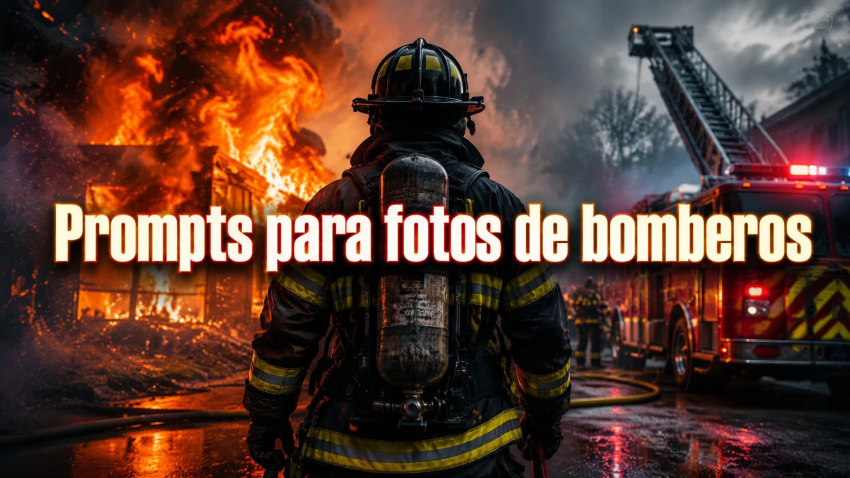 32 Prompts para fotos de bomberos con IA (copia y pega)