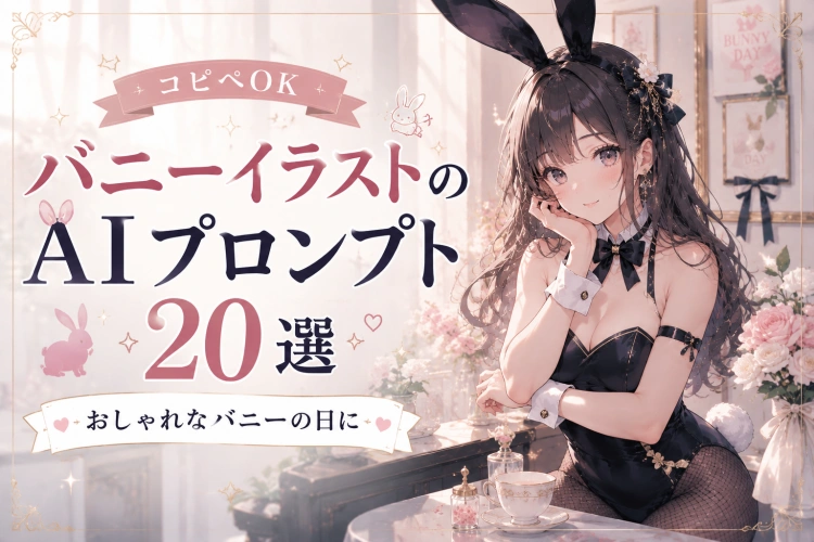 【コピペOK】バニーイラストのAIプロンプト20選：おしゃれなバニーの日に