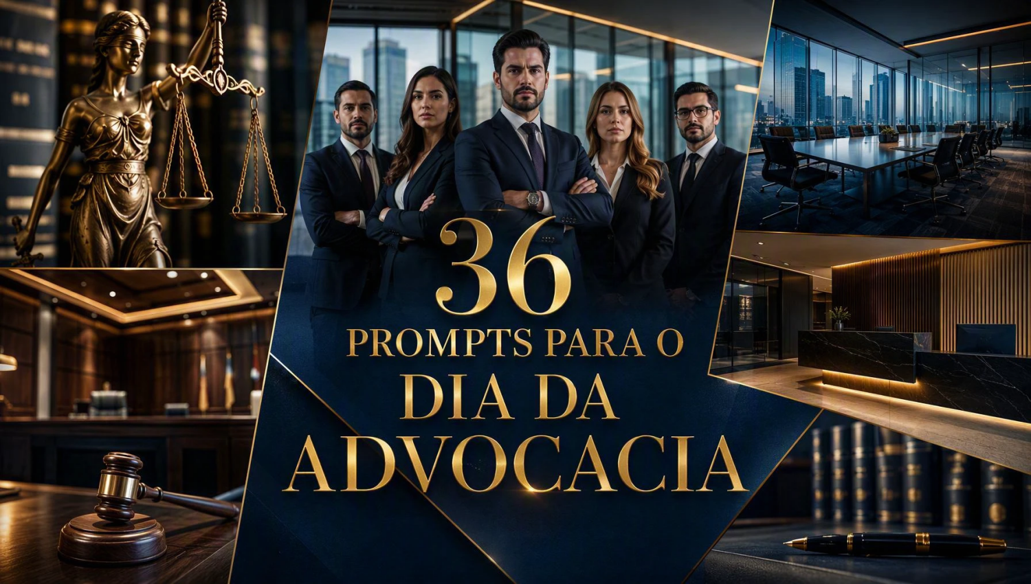 36 Prompts para o Dia da Advocacia: crie imagens profissionais com IA