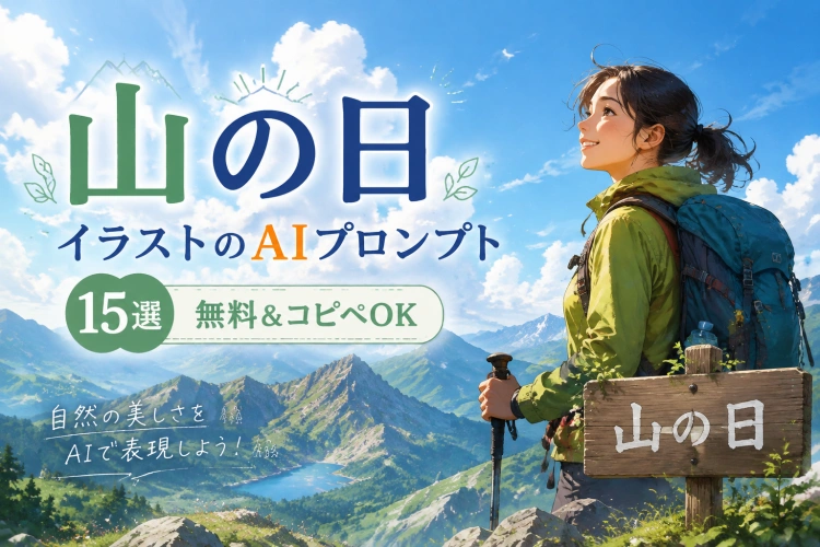 山の日イラストのAIプロンプト15選【無料＆コピペOK】