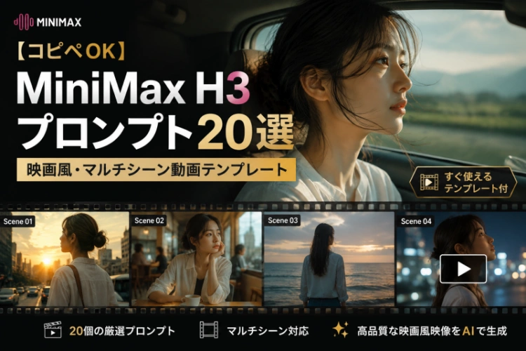 【コピペOK】MiniMax H3プロンプト20選｜映画風・マルチシーン動画テンプレート
