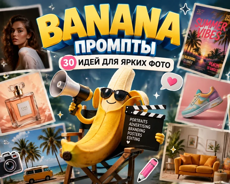 Промпты для Banana: 30 идей для создания изображений